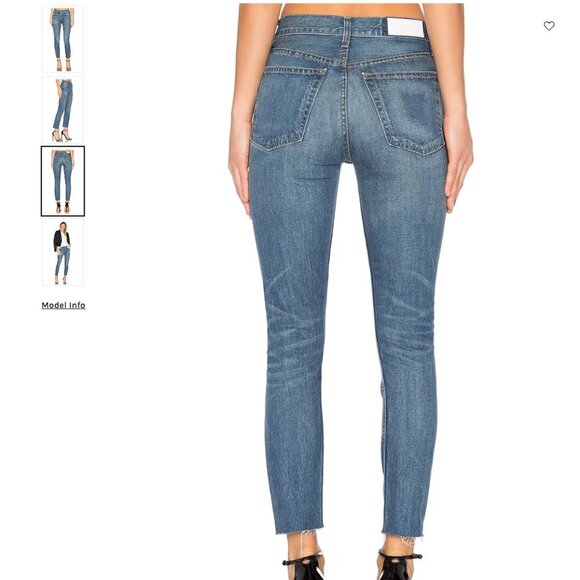 NWT RE/DONE Originals High Rise Rigid Crop size 24 medium wash - Picture 2 of 7